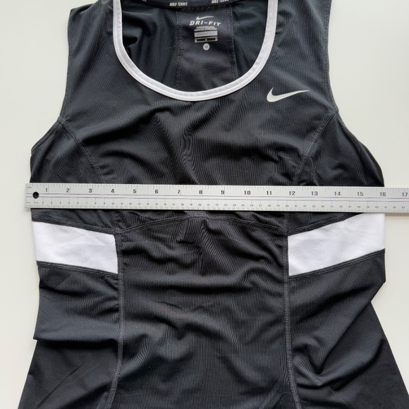 Nike Tennis Dry Fit Athletic Tank Black & White Size M - Picture 7 of 8